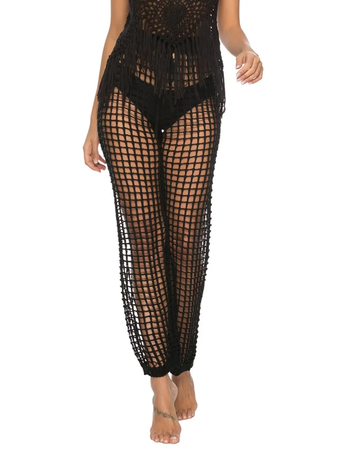 Cutout High Waist Swim Pants Trendsi