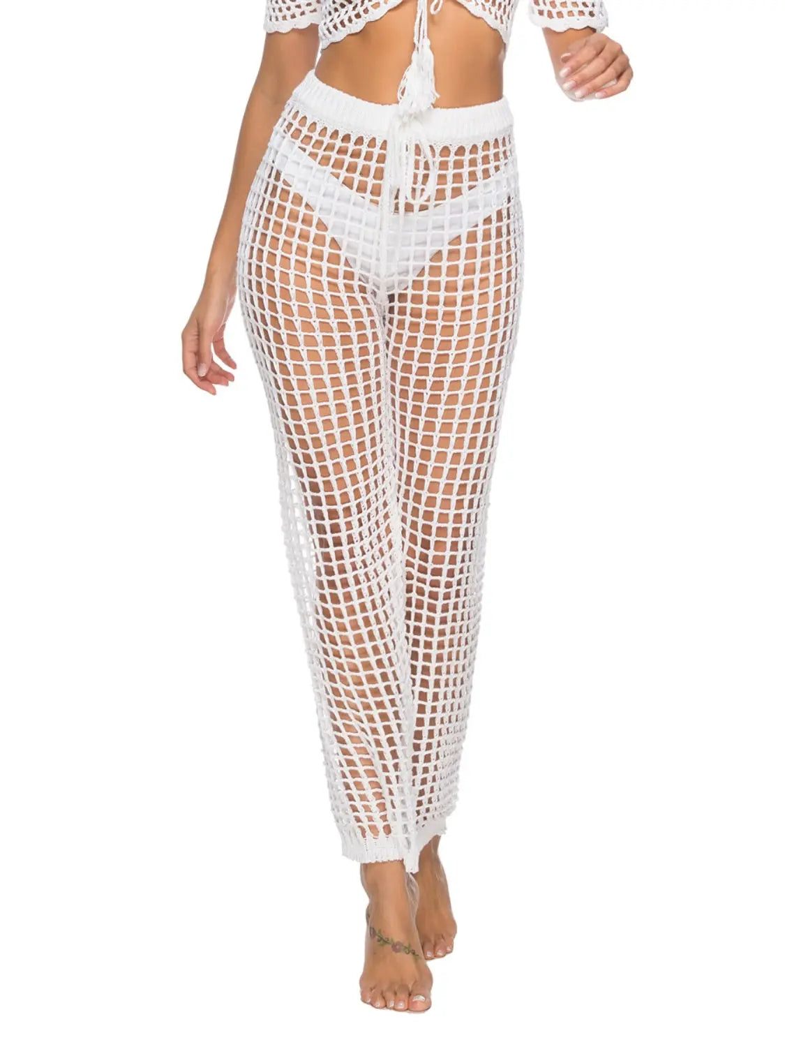 Cutout High Waist Swim Pants Trendsi