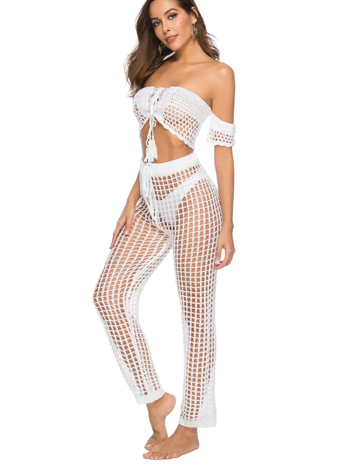 Cutout High Waist Swim Pants Trendsi