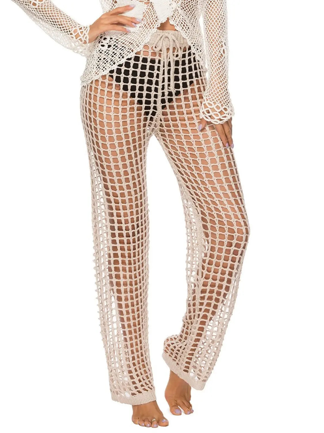 Cutout High Waist Swim Pants Trendsi