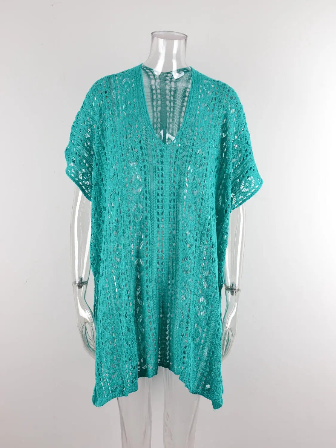 Cutout V-Neck Cover-Up with Tassel Trendsi