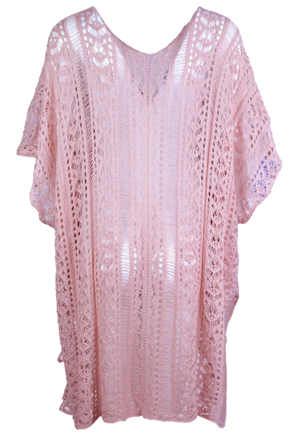 Cutout V-Neck Cover-Up with Tassel - Shuna Clothing LLC