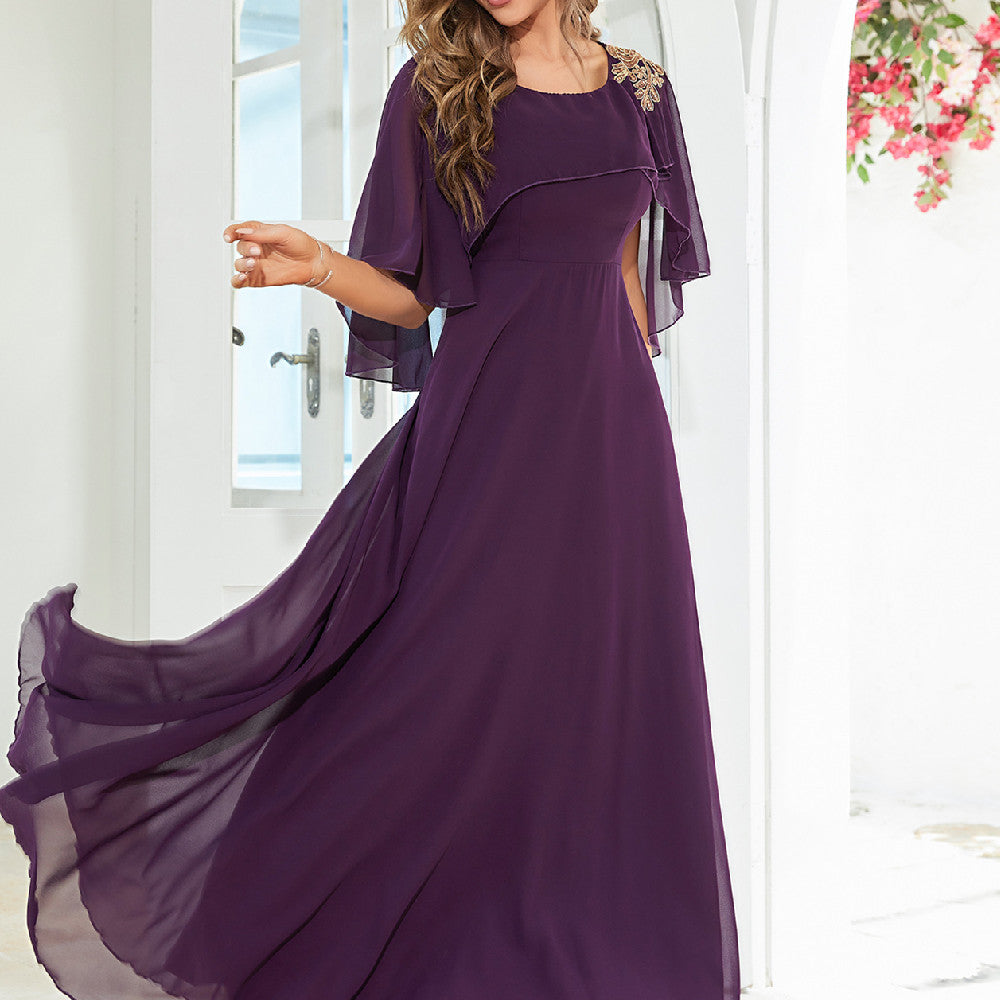 Summer Dress Women's Loose Slim Bridesmaid Dress Daily Party Chiffon