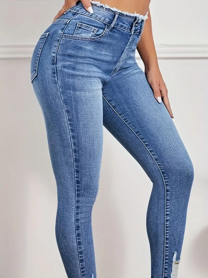 Skinny Slimming High Waist Denim Women&