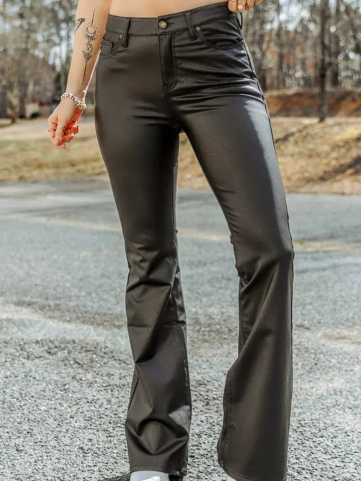 Buttoned Long Pants Trendsi