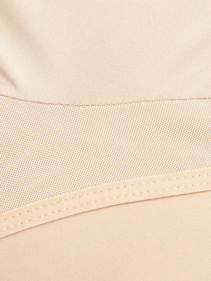 Full Size Zip Up Lace Detail Long Sleeve Shapewear Trendsi