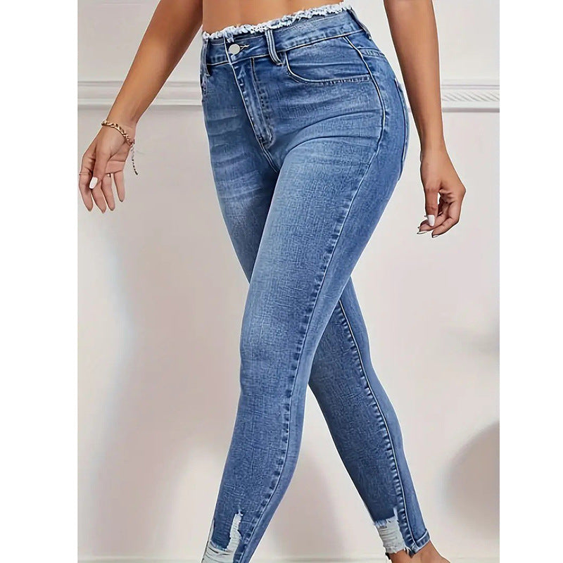 Skinny Slimming High Waist Denim Women&